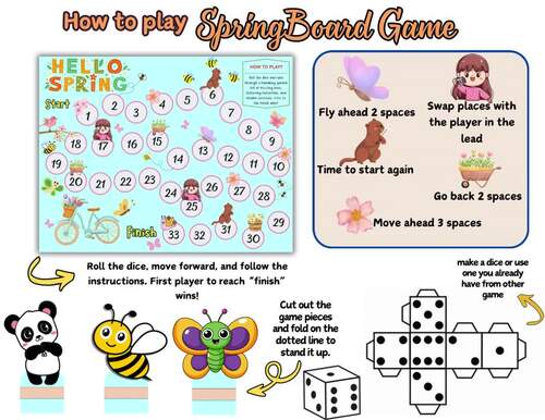 Spring Board Game Bundle | Printable Spring Charades & Seasonal Game ...