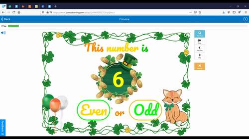 St Patricks Day Math Even or Odd Numbers Boom Cards 1st Grade Math ...