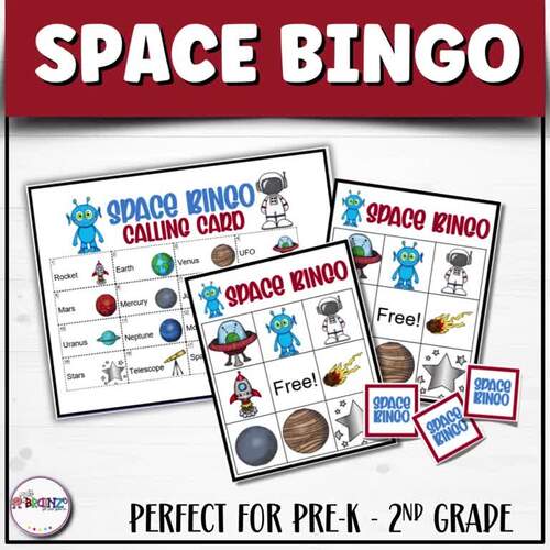 Space Bingo Game | Space Activities for Kids | Solar System Fun Learning