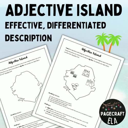 EDITABLE Describe an Island Differentiated MultiLevel Writing