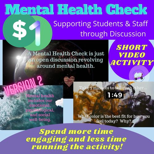 Preview of #2 - Mental Health Check - Team Video Activity - Students or Staff