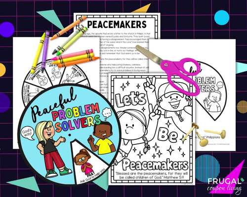 Peaceful Problem-Solving Wheel, SEL Christian Conflict Resolution ...