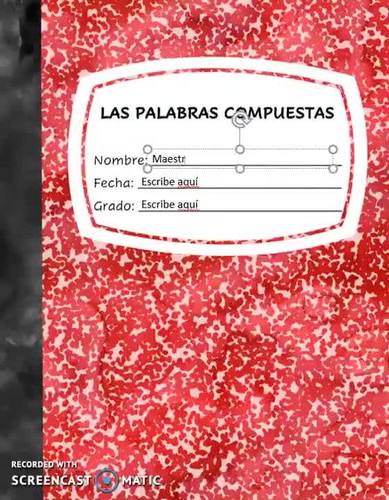 Distance learning SPANISH compound words interactive notebook | TpT