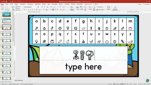 Vegetables Crack the Code - Editable - PowerPoint by KinderCrafting