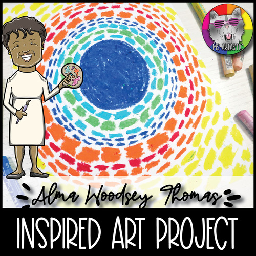 Preview of Alma Woodsey Thomas Art Lesson, Art Project Activity for Elementary