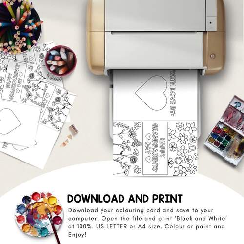 parents day card making drawing