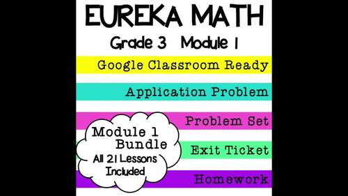 3rd Grade Eureka Math Module 1 Complete Bundle - Google Slides Digital ...