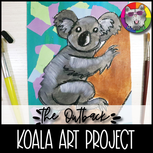 Preview of Australian Outback Art Project, Koala Art Lesson Activity for Primary