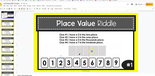 3rd Grade Math Centers & Activities - Base Ten with Digital Math Centers
