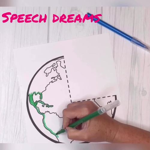 Earth Day Speech Therapy Craft language & articulation goals included