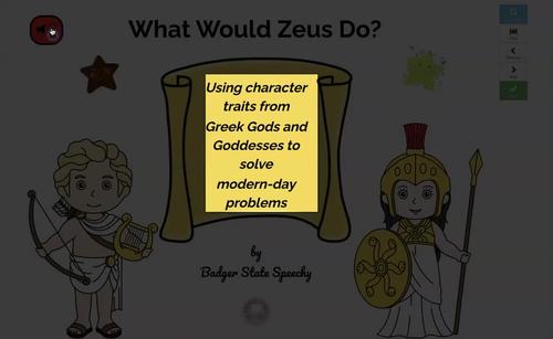 Character Traits Problem solving Activity Boom Cards Greek Gods Goddesses