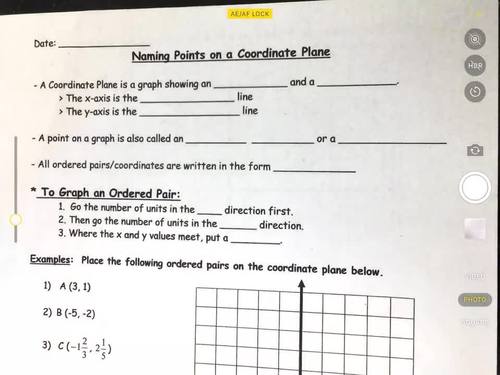 Preview of Naming Points on a Coordinate Plane - video instruction
