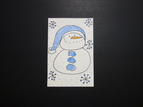 Preview of Let's Draw a Snowflake Snowman!