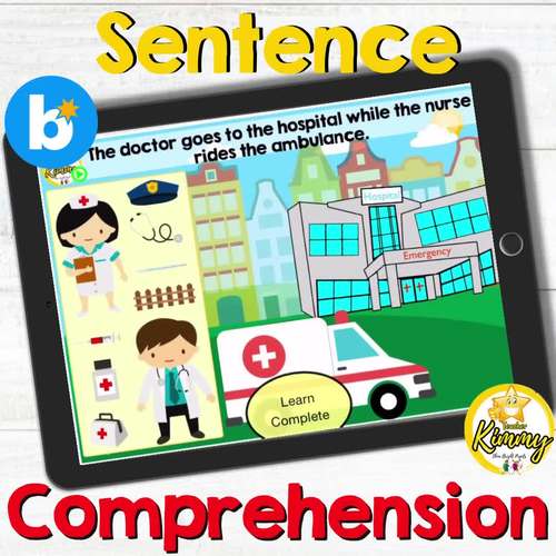 Community Helpers Sentence Auditory Comprehension Boom Cards by Teacher ...