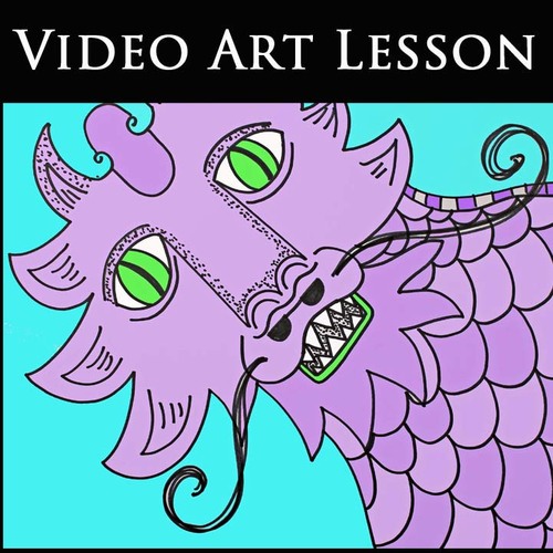 Preview of DRAGON Drawing Lesson | EASY Step-By-Step CHINESE NEW YEAR Art Project Tutorial
