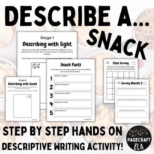 Describe a Snack | Hands-On Writing Activity | Step by Step | 5 Senses