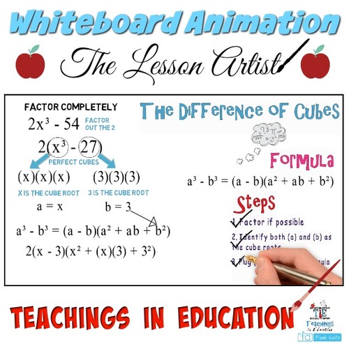 Preview of Difference of Cubes: Whiteboard Animation