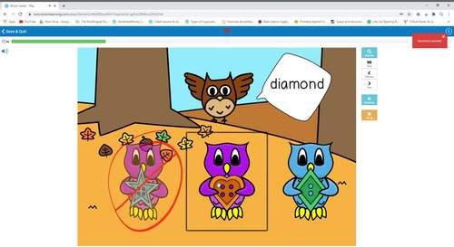 Fall Shape Recognition Boom Cards Distance learning