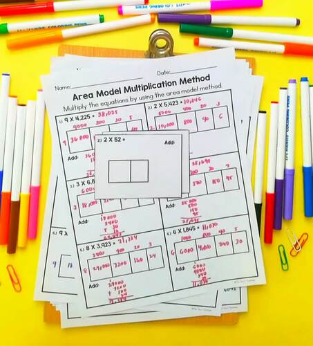 Box Multiplication Method Worksheet by The Joy in Teaching | TPT