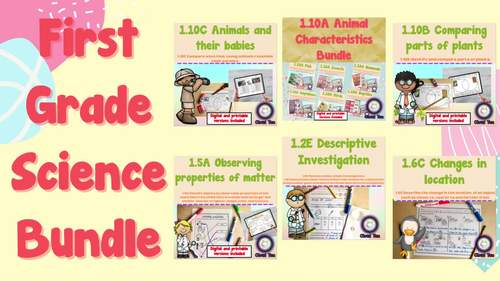 1st Grade Science Bundle by Cloud Ten | TPT