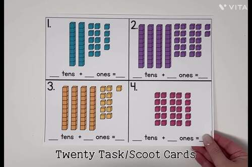 Identifying Numbers Using Tens and Ones in Multiple Ways Scoot Game ...
