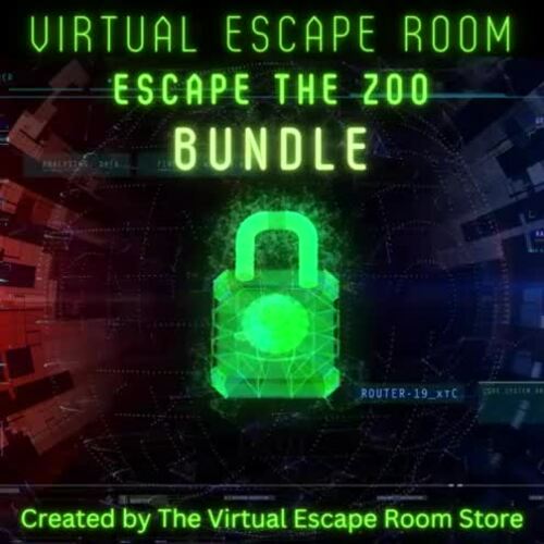 Virtual Escape Room Growing Bundle Escape the Zoo (20 off!) TPT