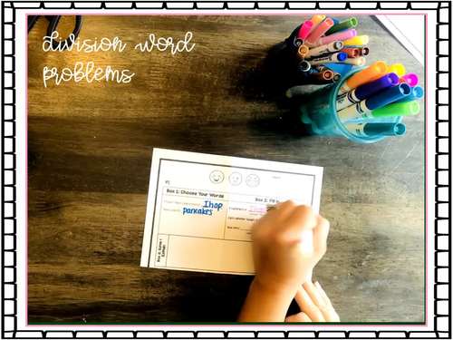 Division Word Problems Third Grade Math Activities Print and Digital