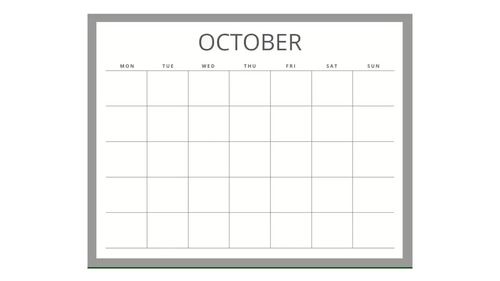 Simple Monthly Calendar Template by Mom Money Map | TPT