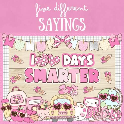 100 Days of School Bulletin Board Kit January February Groovy Retro ...