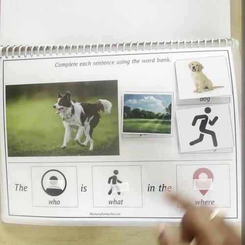 Autism Visual Reading Comprehension with Picture Choices AAC WH ...