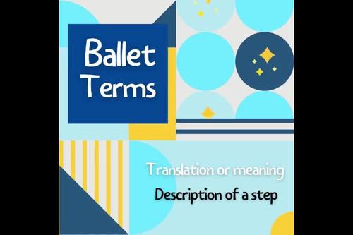 Preview of Dance Terminology Ballet Descriptors Video