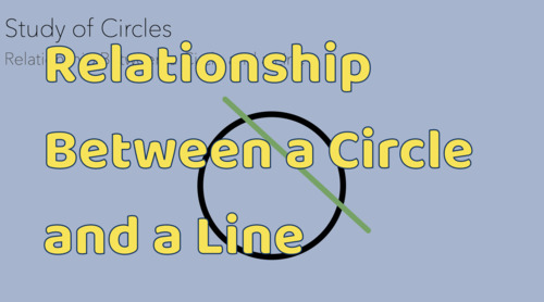 Preview of Montessori Relationship Between a Circle and a Line Presentation
