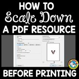 SCALING DOWN BULLETIN BOARD LETTER PRINTABLES OR OTHER PDF