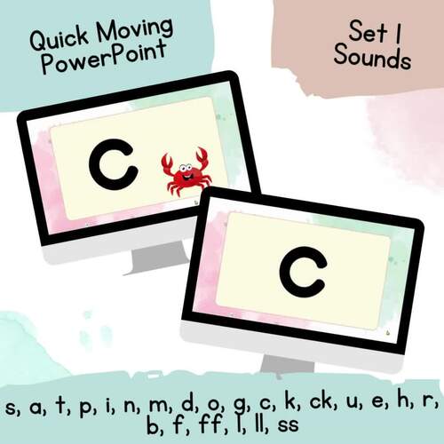 Phonics: Quick moving sound powerpoint - set 1 by Learn With Jen