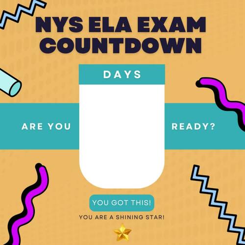 NYS ELA and Math Count Down by BlueLily DigiTribe TPT
