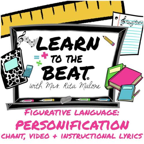Preview of Figurative Language: Personification Chant Lyrics & Video by L2TB w/Rita Malone