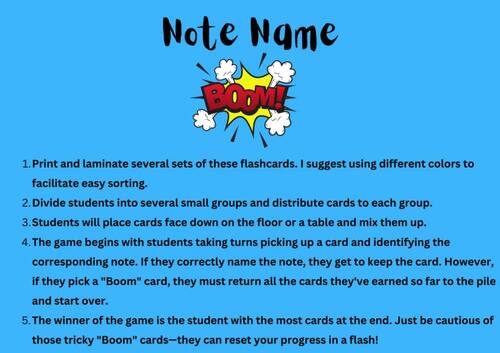 Note Name Boom! by Melodic Minds Marketplace | TPT
