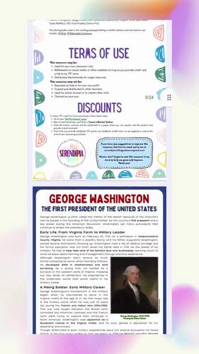 George Washington Biography Nonfiction Reading Comprehension ...