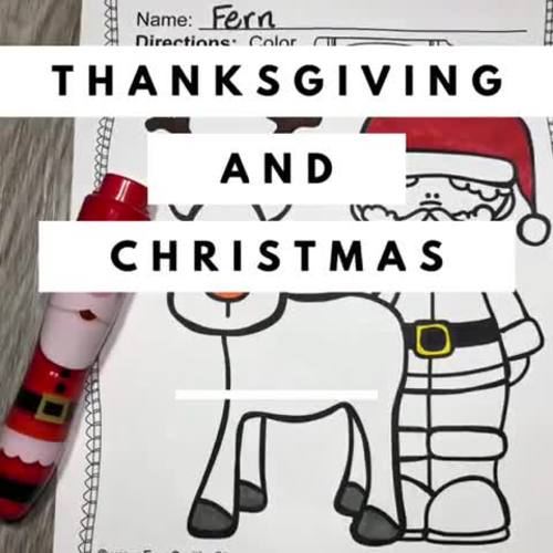 Download Thanksgiving Coloring Pages and Christmas Coloring Pages Bundle | TpT