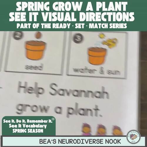 Spring Sequencing Activity: Growing a Plant | Autism & SPED Visual ...