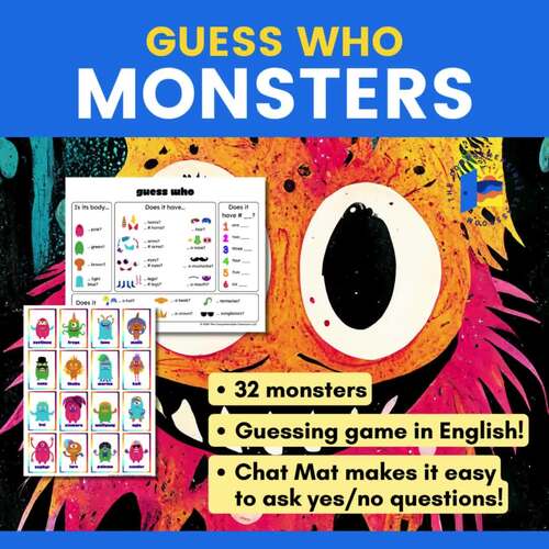 Guess Who: Monsters by The Comprehensible Classroom by Martina Bex