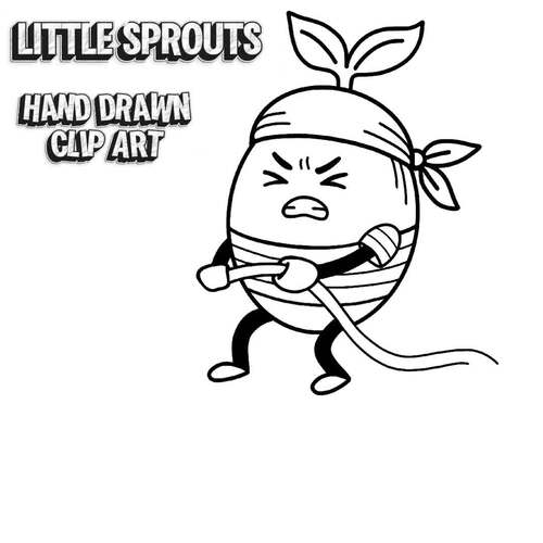 Little Sprouts PIRATES: 20 Color &amp; B/W Commercial Use Clip Art Images