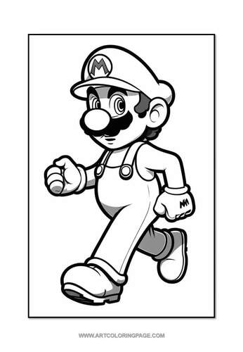 Coloring Picture of Mario Vol - 4: Explore 100 Pages of Digital Delight!