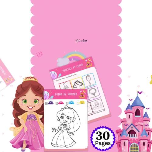 Princess Kindergarten Workbook - Princess Themed Fun and Engaging ...