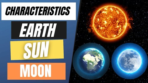 Preview of What are the Physical Characteristics of the Earth Sun & Moon?