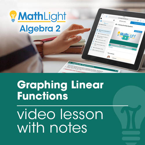 Preview of Graphing Linear Functions Video Lesson w/ Notes