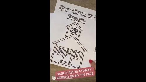 Our Class is a Family Writing and Coloring Pages by The Gentle Educator