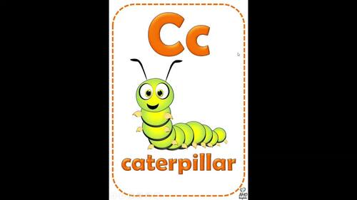 English Animal Alphabet Flashcards with Free Poster by Amo English