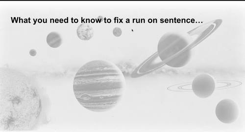 Preview of What you need to know to fix a run on sentence.