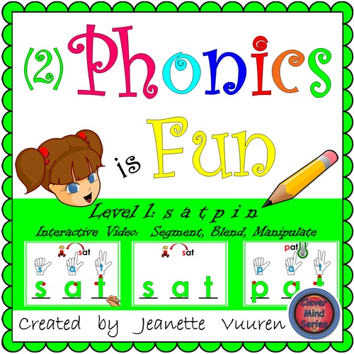 Preview of (1B) PHONICS IS FUN: Interactive Video s a t p i n: Distance Learning
